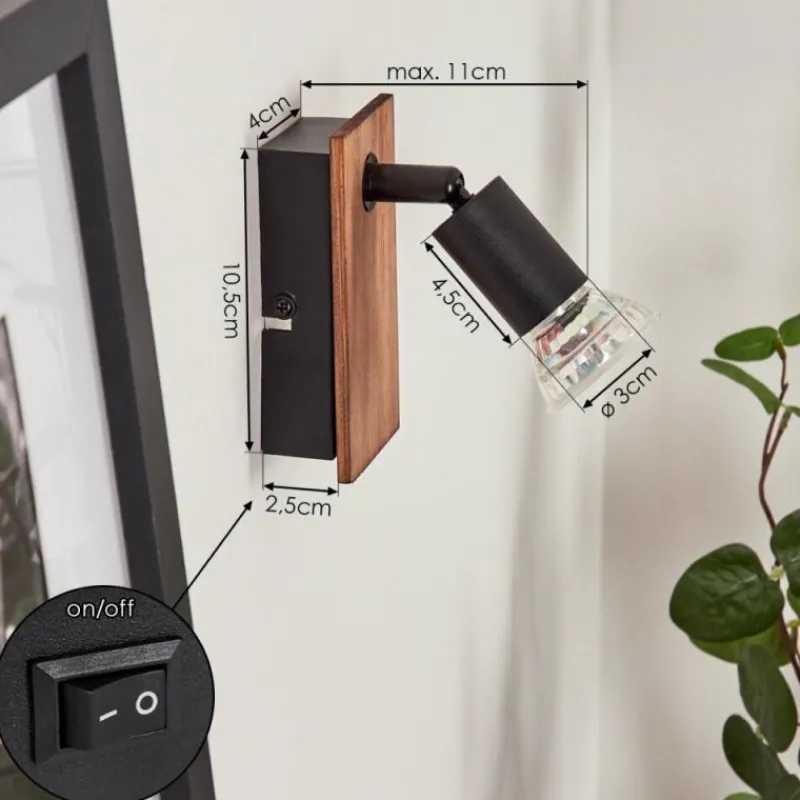 hofstein Applique murale Castillo Écru, Noir, 1 lumière