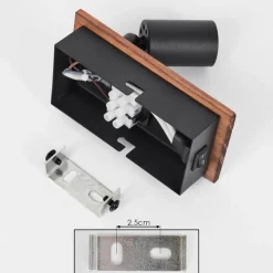 hofstein Applique murale Castillo Écru, Noir, 1 lumière