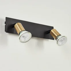 Lampes Dorées-hofstein Applique murale Castillo Noir, 2 lumières