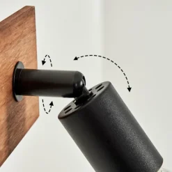 hofstein Applique murale Castillo Écru, Noir, 2 lumières