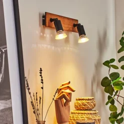 hofstein Applique murale Castillo Écru, Noir, 2 lumières