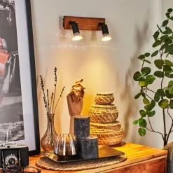 hofstein Applique murale Castillo Écru, Noir, 2 lumières