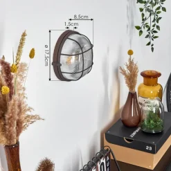 hofstein Applique murale Chaquire Brun, Rouille, 1 lumière