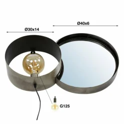 hofstein Applique murale Charger Argent Oxydé, 1 lumière* Appliques