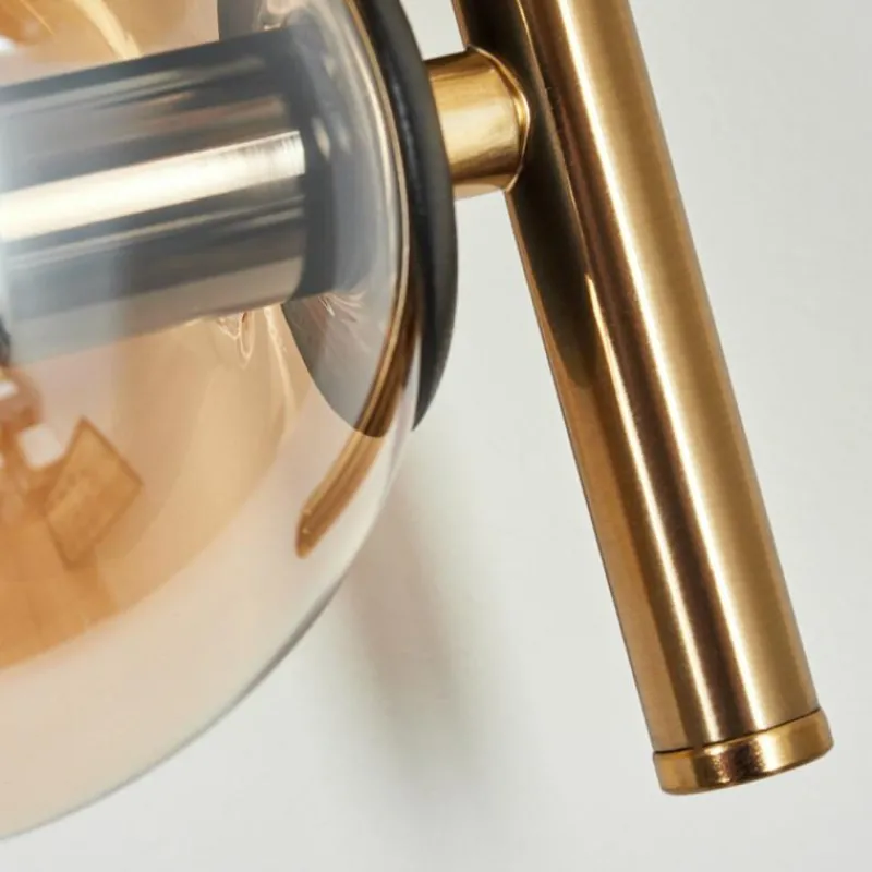 hofstein Applique murale Chehalis LED Laiton, Noir, 3 lumières