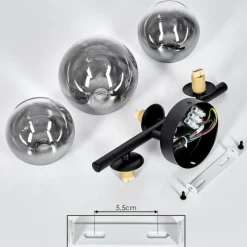 Suspension Verre Fumé-hofstein Applique murale Chehalis Noir, 3 lumières