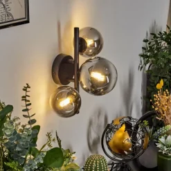 Suspension Verre Fumé-hofstein Applique murale Chehalis Noir, 3 lumières