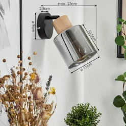 Luminaires Scandinaves-hofstein Applique murale Covelas Écru, Noir, 1 lumière