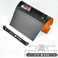 Lampes Dorées-hofstein Applique murale Fermentelos Noir, 1 lumière