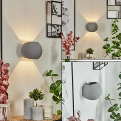 Luminaires Scandinaves-hofstein Applique murale Flot Gris, 1 lumière