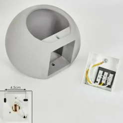 Luminaires Scandinaves-hofstein Applique murale Flot Gris, 1 lumière