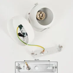 hofstein Applique murale Gadmen Chrome, Blanc, 1 lumière