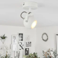 hofstein Applique murale Gadmen Chrome, Blanc, 1 lumière