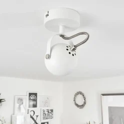 hofstein Applique murale Gadmen Chrome, Blanc, 1 lumière