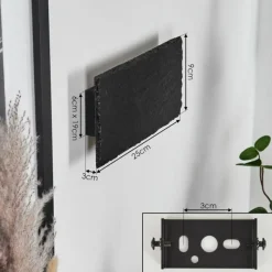 Luminaires Scandinaves-hofstein Applique murale Guadramil LED Noir, 1 lumière