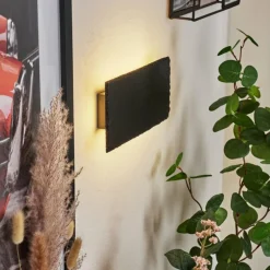 Luminaires Scandinaves-hofstein Applique murale Guadramil LED Noir, 1 lumière