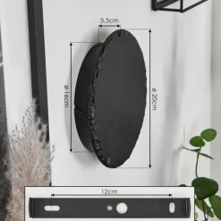 Luminaires Scandinaves-hofstein Applique murale Guadramil LED Noir, 1 lumière