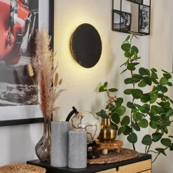 Luminaires Scandinaves-hofstein Applique murale Guadramil LED Noir, 1 lumière