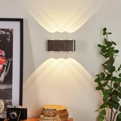 hofstein Applique murale Guiderkirch LED Nickel mat, 6 lumières