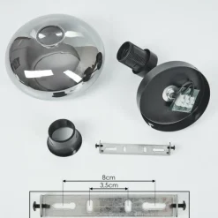 Suspension Verre Fumé-hofstein Applique murale Haikala Noir, 1 lumière