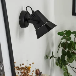 Lampes Industrielles-hofstein Applique murale Isanay LED Noir, 1 lumière