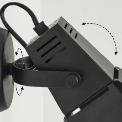 Lampes Industrielles-hofstein Applique murale Isanay LED Noir, 1 lumière