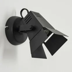 Lampes Industrielles-hofstein Applique murale Isanay LED Noir, 1 lumière