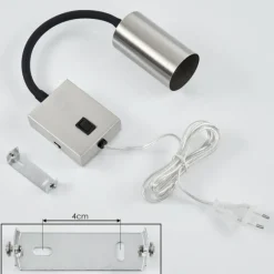 hofstein Applique murale Javel Nickel mat, Noir, 1 lumière