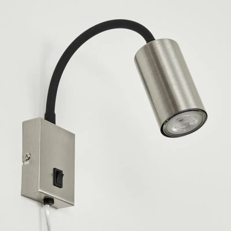 hofstein Applique murale Javel Nickel mat, Noir, 1 lumière