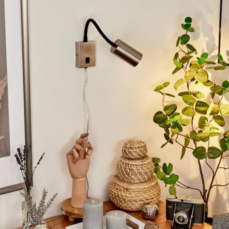 hofstein Applique murale Javel Nickel mat, Noir, 1 lumière