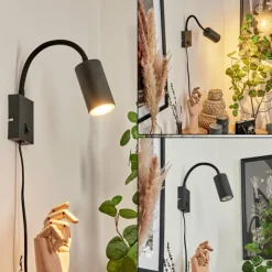 hofstein Applique murale Javel Noir, 1 lumière