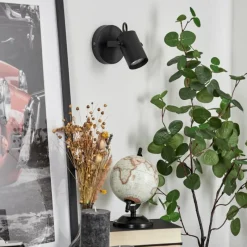 hofstein Applique murale Kergus Noir, 1 lumière