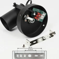 hofstein Applique murale Kergus Noir, 1 lumière