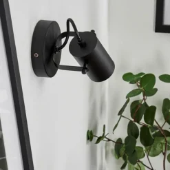 hofstein Applique murale Kergus Noir, 1 lumière