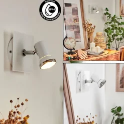 hofstein Applique murale Lanrigan LED Chrome, Blanc, 1 lumière