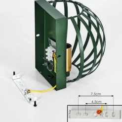 Style Boho-Chic-hofstein Applique murale Lepa Vert, 1 lumière