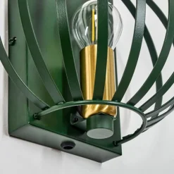 Style Boho-Chic-hofstein Applique murale Lepa Vert, 1 lumière