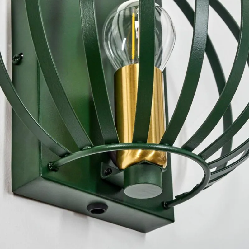 Style Boho-Chic-hofstein Applique murale Lepa Vert, 1 lumière