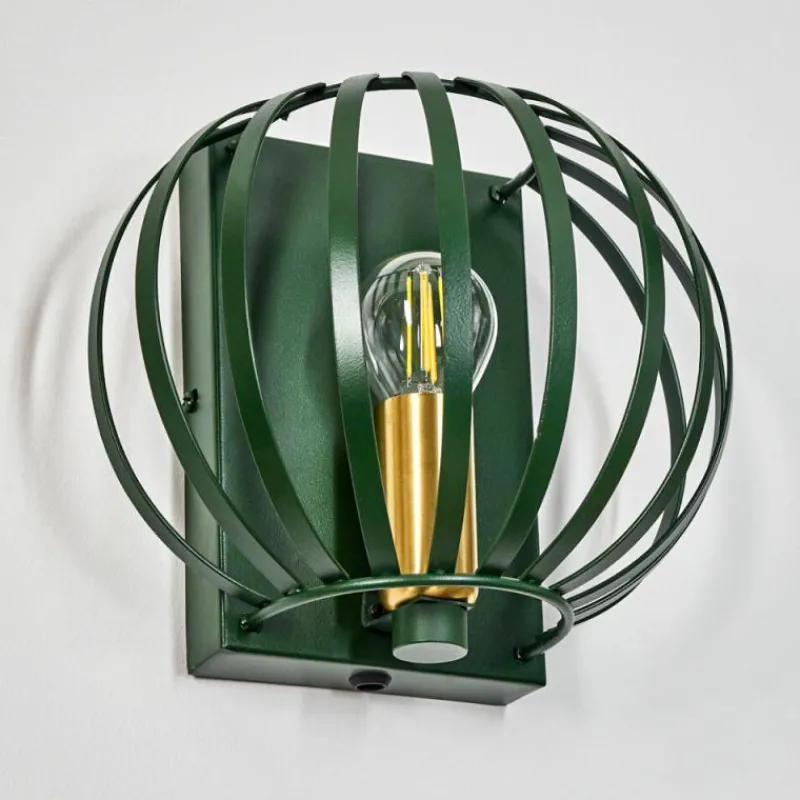 Style Boho-Chic-hofstein Applique murale Lepa Vert, 1 lumière