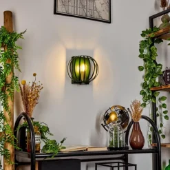 Style Boho-Chic-hofstein Applique murale Lepa Vert, 1 lumière