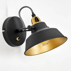 Lampes Dorées-hofstein Applique murale Llanage Noir, Blanc, 1 lumière