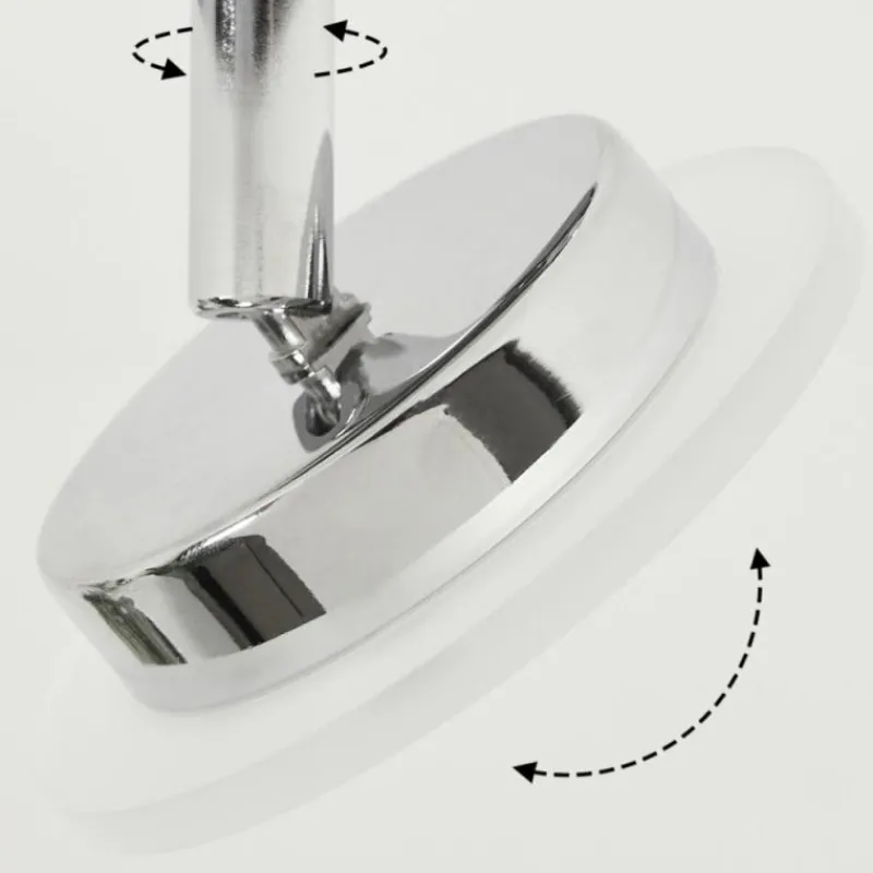 hofstein Applique murale Lucy LED Chrome, 1 lumière, Télécommandes, Changeur de couleurs