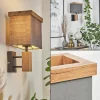 Lampes En Tissu-hofstein Applique murale Lure Brun, Couleur bois, Noir, 1 lumière