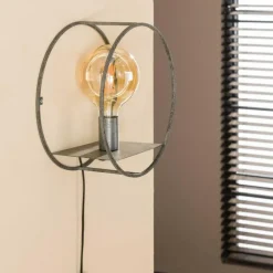 hofstein Applique murale Maynal Argent Oxydé, 1 lumière* Appliques