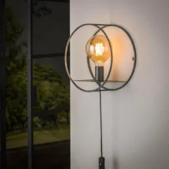 hofstein Applique murale Maynal Argent Oxydé, 1 lumière* Appliques