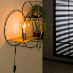 hofstein Applique murale Maynal Argent Oxydé, 1 lumière* Appliques