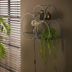 hofstein Applique murale Maynal Argent Oxydé, 1 lumière* Appliques