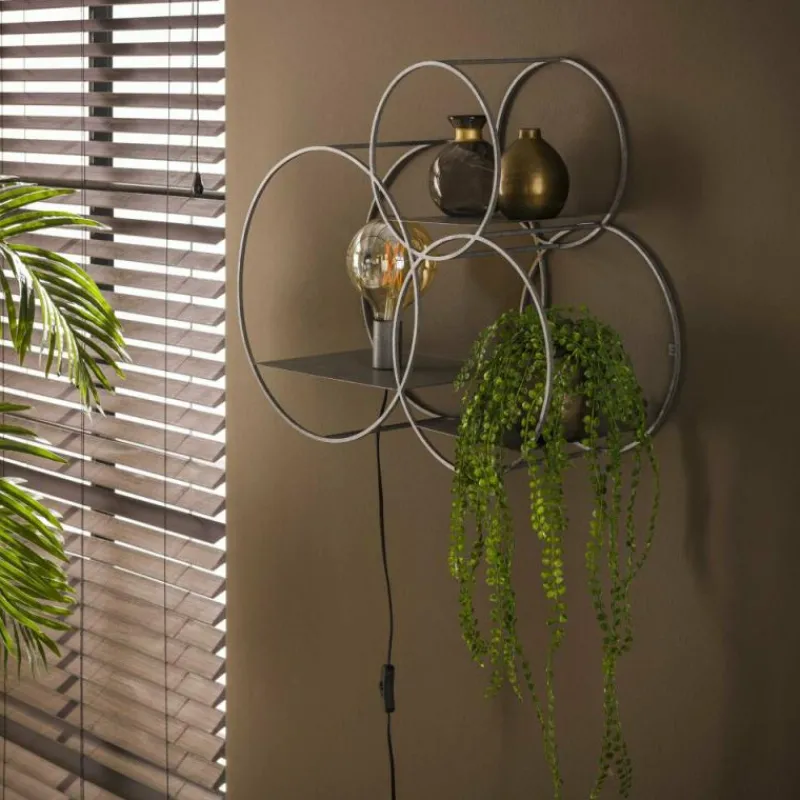 hofstein Applique murale Maynal Argent Oxydé, 1 lumière* Appliques