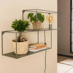 hofstein Applique murale Maynal Argent Oxydé, 1 lumière* Appliques