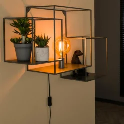 hofstein Applique murale Maynal Argent Oxydé, 1 lumière* Appliques